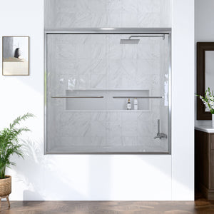 Semi-Frameless Double Sliding Shower Door