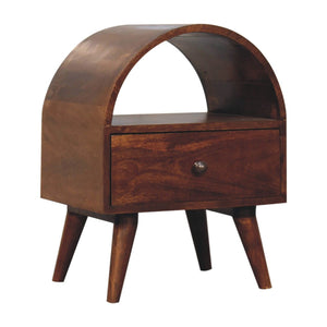 Dome Bedside Table - Brown