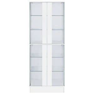 Cabra 4-door LED Curio Display Cabinet White High Gloss