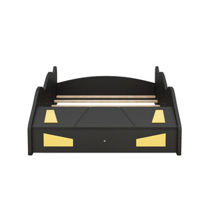 Race Car Shaped Platform Bed With Wheels And Storage