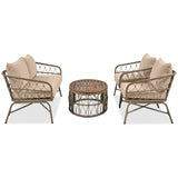 GO Bohemia-Inspired 4-Person Outdoor Seating Group with Removable Cushions
