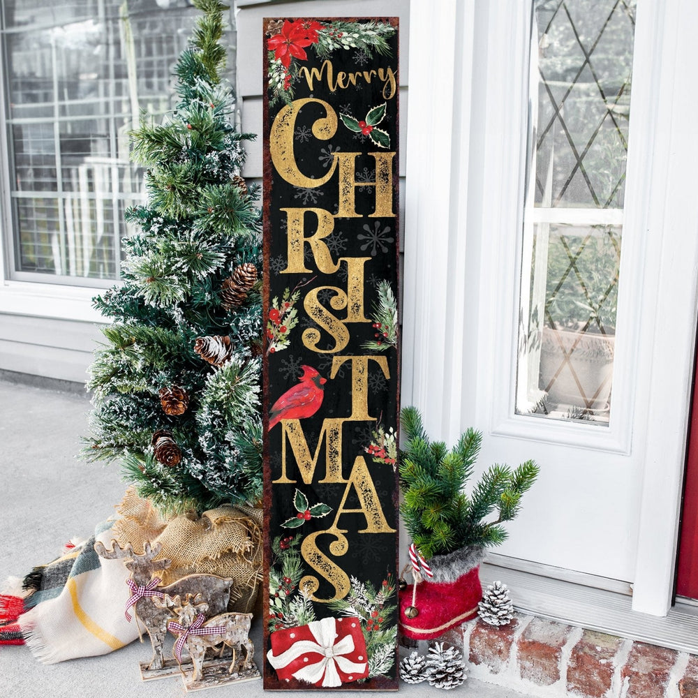 48in Christmas Porch Sign - Front Porch Christmas Welcome Sign with Vintage Christmas Decoration, Modern Farmhouse Entryway Porch Decor - Tuesday Morning - Wall Signs