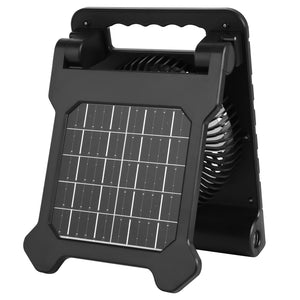 10000mAh Rechargeable Solar Fan LED Lantern 7 Inch Portable Cordless 4W