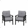 All-Weather Armchairs With Cushions, Modern Sculptural Design (Set of 2)