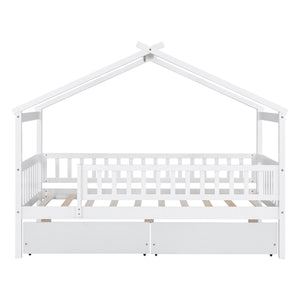 House Bed With 2 Drawers