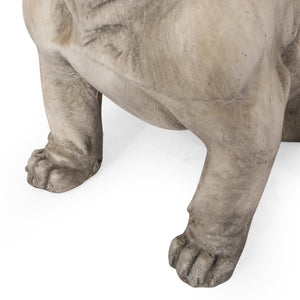 Dog Garden Sculpture, Outdoor French Bulldog Garden Statue, Gray