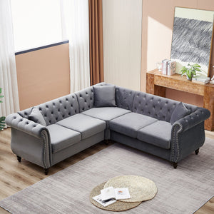 Streamline Modern L-Shaped Corner Sofa