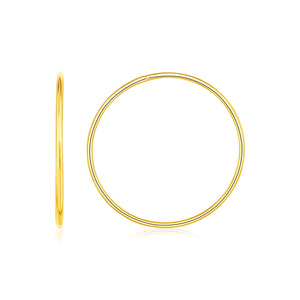Endless Hoop Style Earrings in 14K Yellow Gold