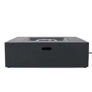 Outdoor 50000 BTU Propane Fire Pit, Dark Grey, with Tank Holder