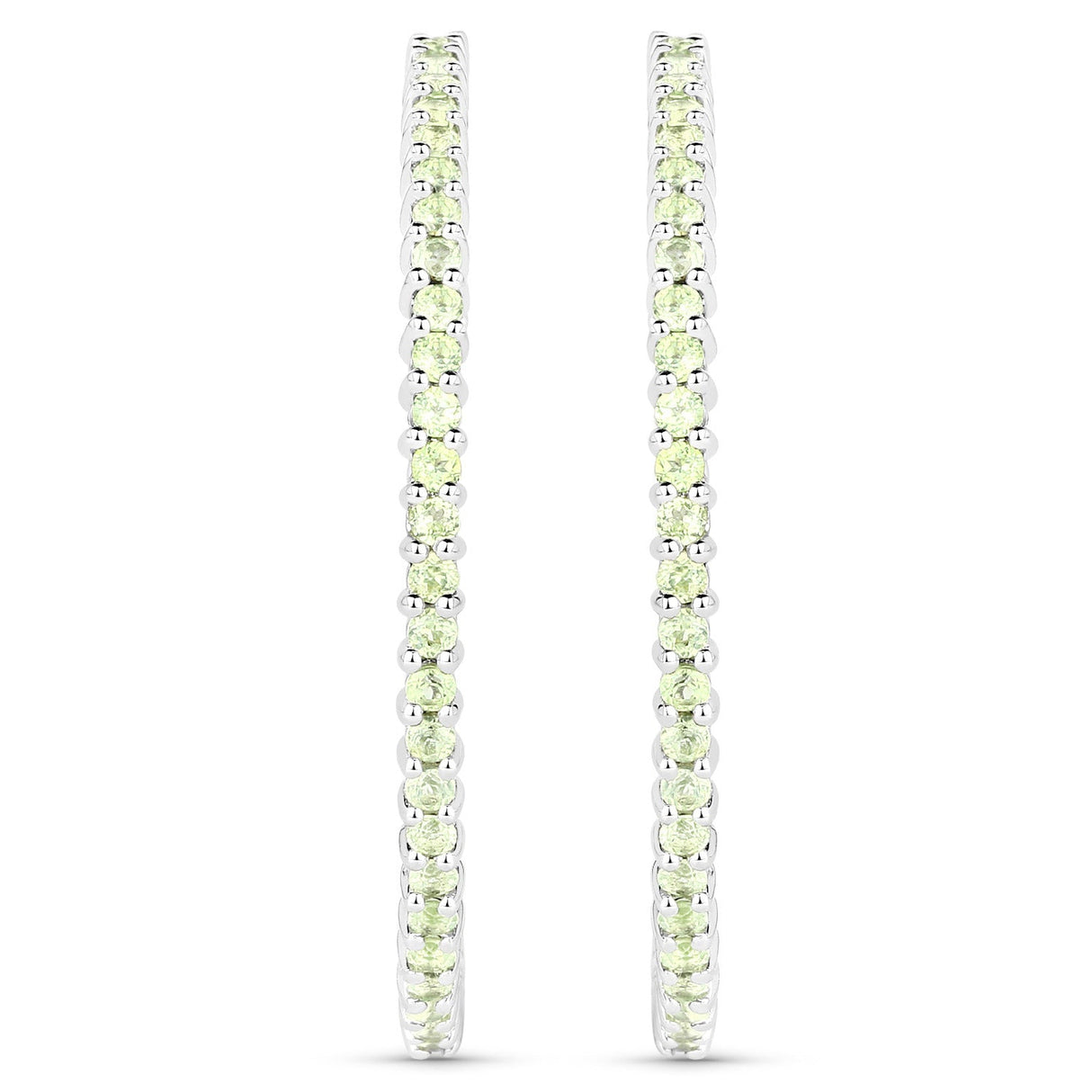3.50 Carat Genuine Peridot .925 Sterling Silver Earrings