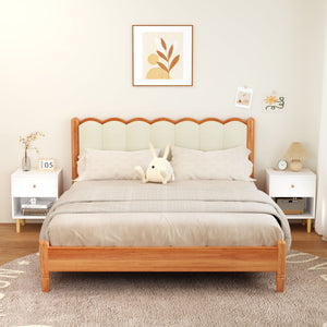 Nightstand With 1 Drawer And 1 Shelf - White