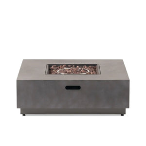 Modern Square Fire Pit with 50,000 BTU