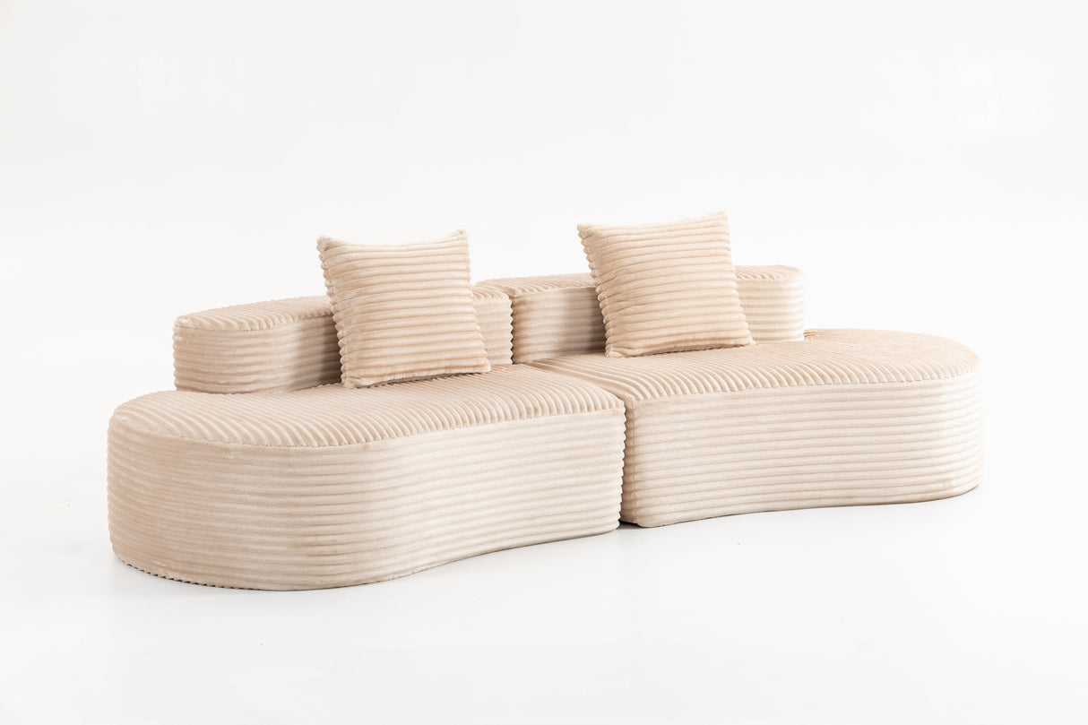 110.24" Fully Compressed Sofa with 2 Lumbar Pillows