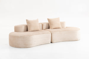 110.24" Fully Compressed Sofa with 2 Lumbar Pillows