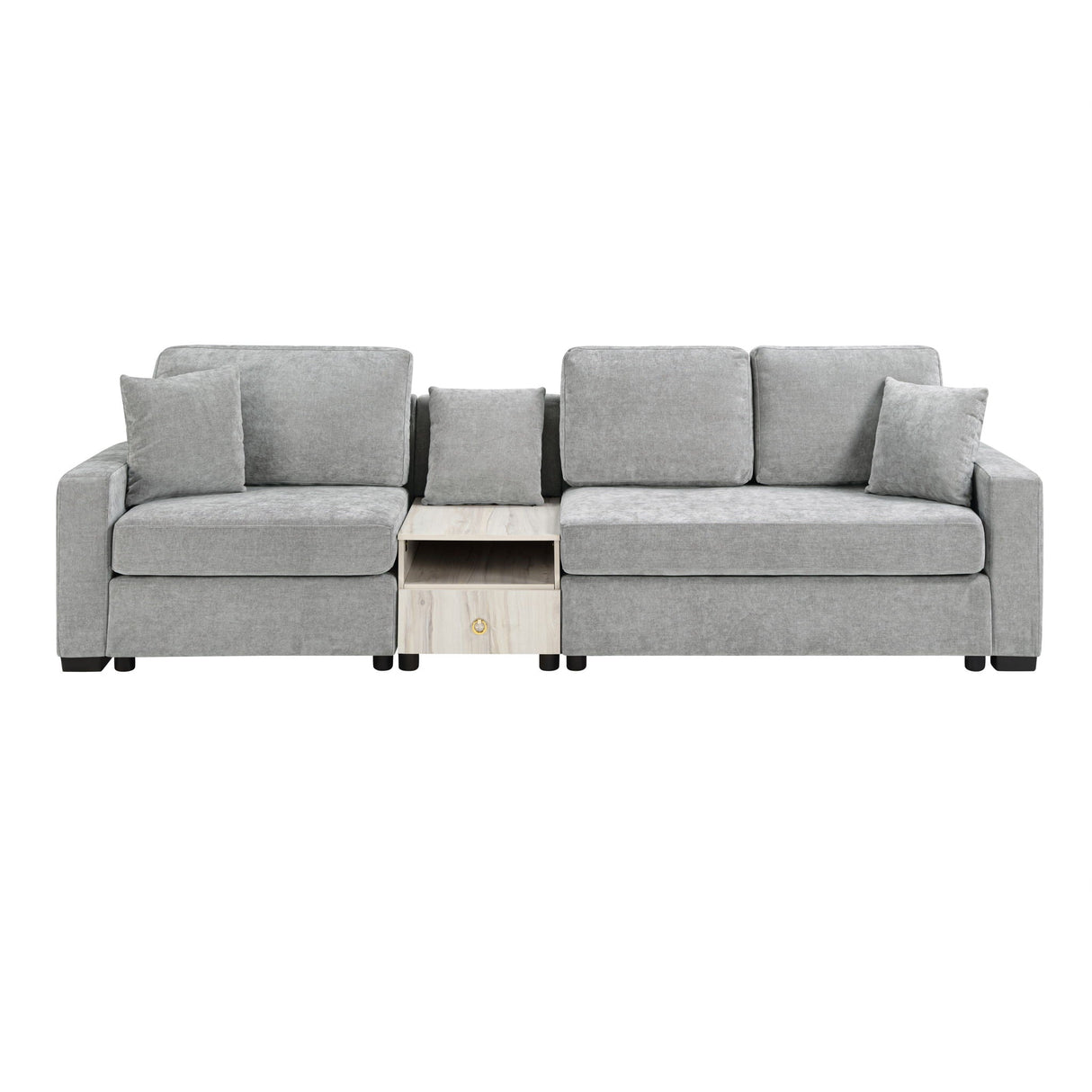 Modular Sofa Couch With Storage Armrest and Center Console