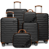 6-Piece Expandable Hardshell Luggage Set – 18", 20" Carry-On, 24", 28" Checked Bags & 12"/14"