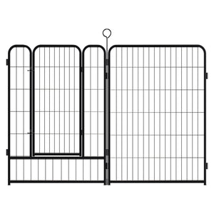 Dog Playpen, 16 Panels Pet Exercise Pen with Anti-Skid Base - Black