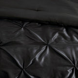 7 Piece Tufted Comforter Set Black California King