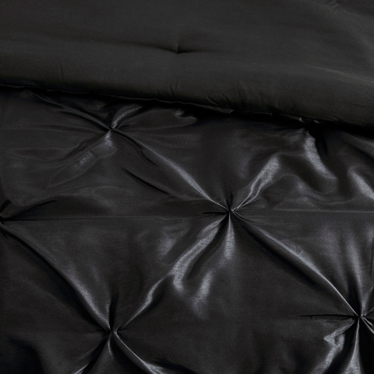 7 Piece Tufted Comforter Set Black California King