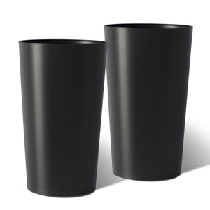 2 Pack Tall 21.7 in Modern Square Planters for Indoor and Outdoor Use