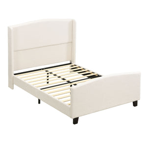 Platform Bed Frame With Tall Headboard And High Footboard