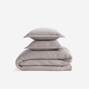 Moisture-Wicking Queen Duvet Set with PowerSnap™ - Taupe