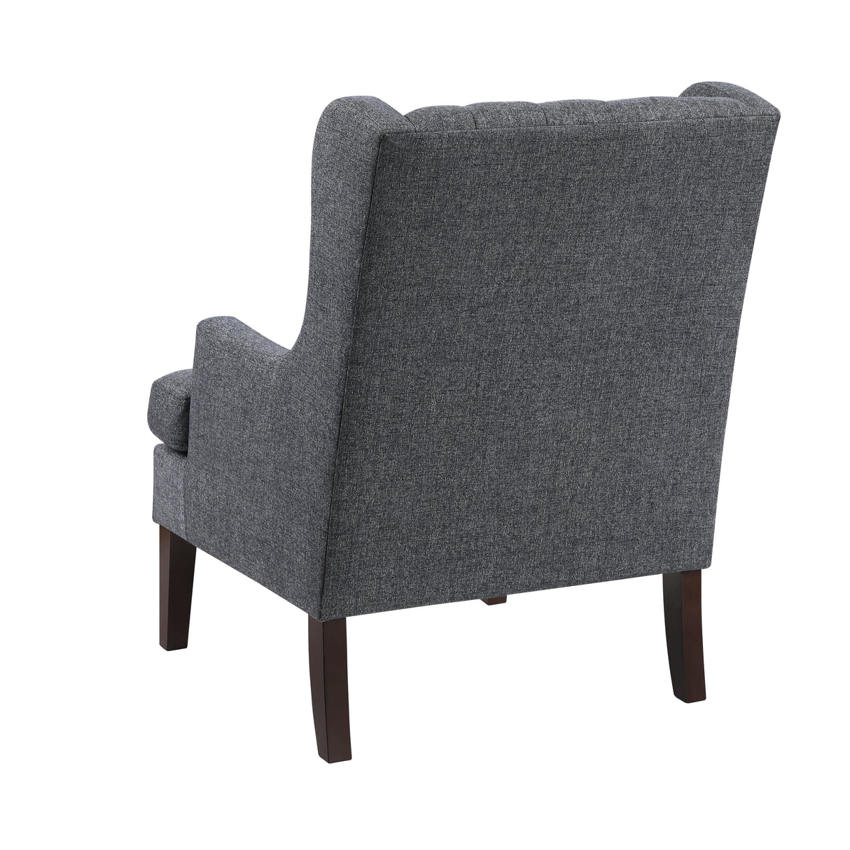 Button-Tufted Upholstered High Back Accent Chair