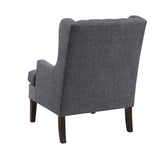 Button-Tufted Upholstered High Back Accent Chair