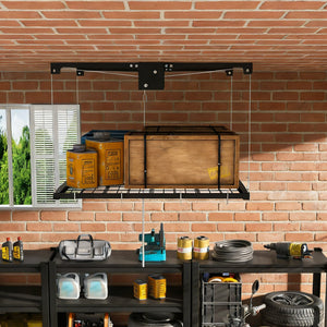 Overhead Garage Storage Rack 4x4 FT for High Ceilings