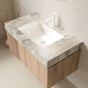MURI 36" Bathroom Vanity with Sink, Floating Wall-Mounted Cabinet