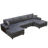 U-Shaped Convertible Sofa, 4 Seater Large Living Room Lounge