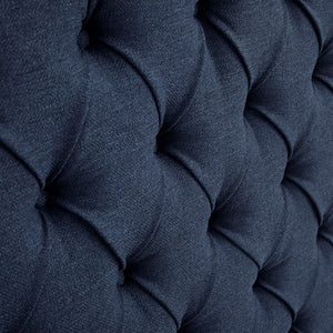 Transitional Upholstery Headboard With Tufted Buttons And Nailhead Trim