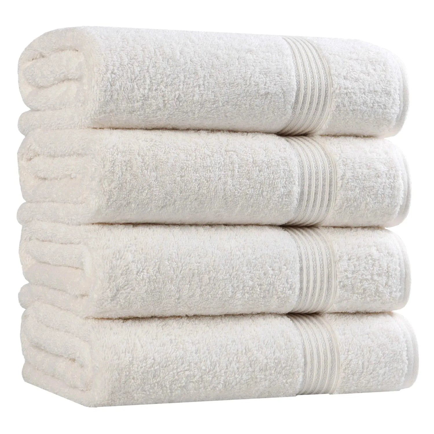 Egyptian Cotton Plush Absorbent Luxury Bath Towel Set of 4 - Egyptian Cotton Bath Towel by Superior Brand