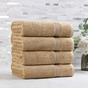 Egyptian Cotton Plush Absorbent Luxury Bath Towel Set of 4