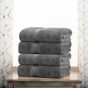 Egyptian Cotton Plush Heavyweight Bath Towel Set of 4