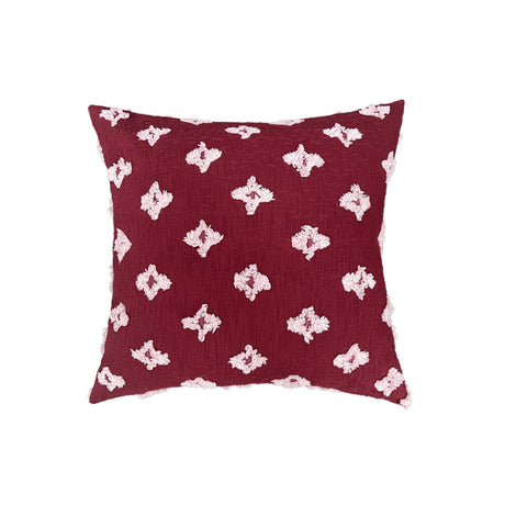 20''x20'' Tufted Floral 100% cotton Throw Pillow | 7 Colors – Textured Daisy Stitch Design | Boho Chic Couch & Bedroom Accent | Insert Included