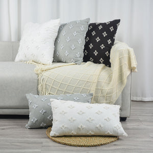 Pack of 1 Flower Tufted Pillow Embroidered Daisy flower 3 size options pack of 1 throw pillow