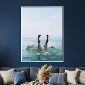 Splash Dive Wall Art – Ocean Waves Canvas Print, Summer Swim