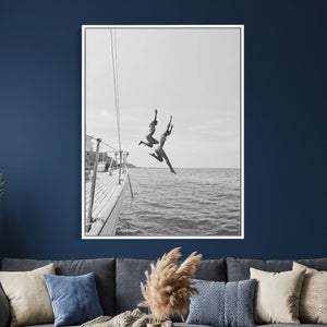 Ocean Dive Wall Art – Summer Splash Canvas Print, Waves &