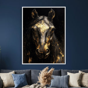 Abstract Horse Wall Art Canvas Print – Painting Style