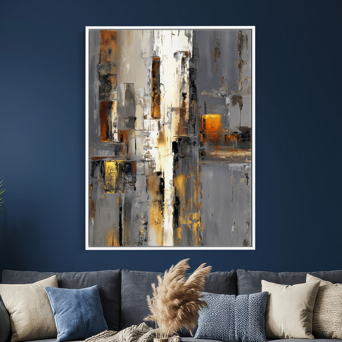 Abstract Urban Reflection Wall Art Canvas Print