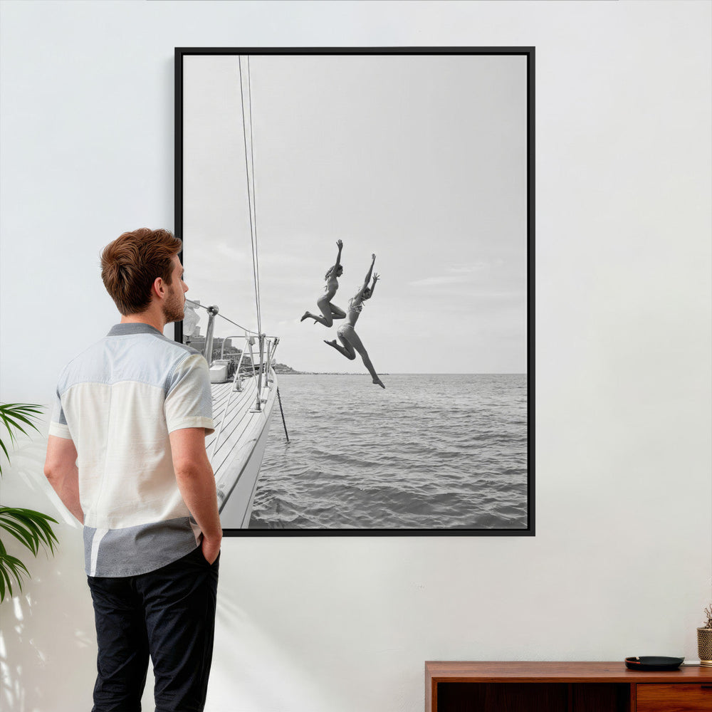Ocean Dive Wall Art – Summer Splash Canvas Print, Waves &