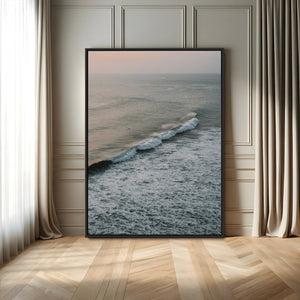 Ocean Waves Wall Art Canvas Print – Framed Coastal Serenity