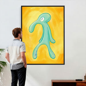 Squidward Tentacles Wall Art Canvas Print – Bold and Brash