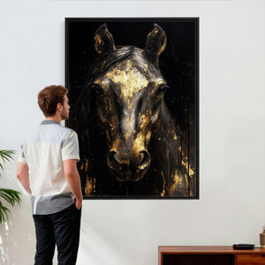 Abstract Horse Wall Art Canvas Print – Painting Style