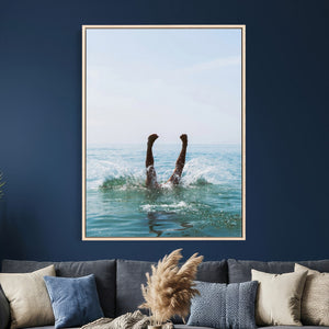 Splash Dive Wall Art – Ocean Waves Canvas Print, Summer Swim