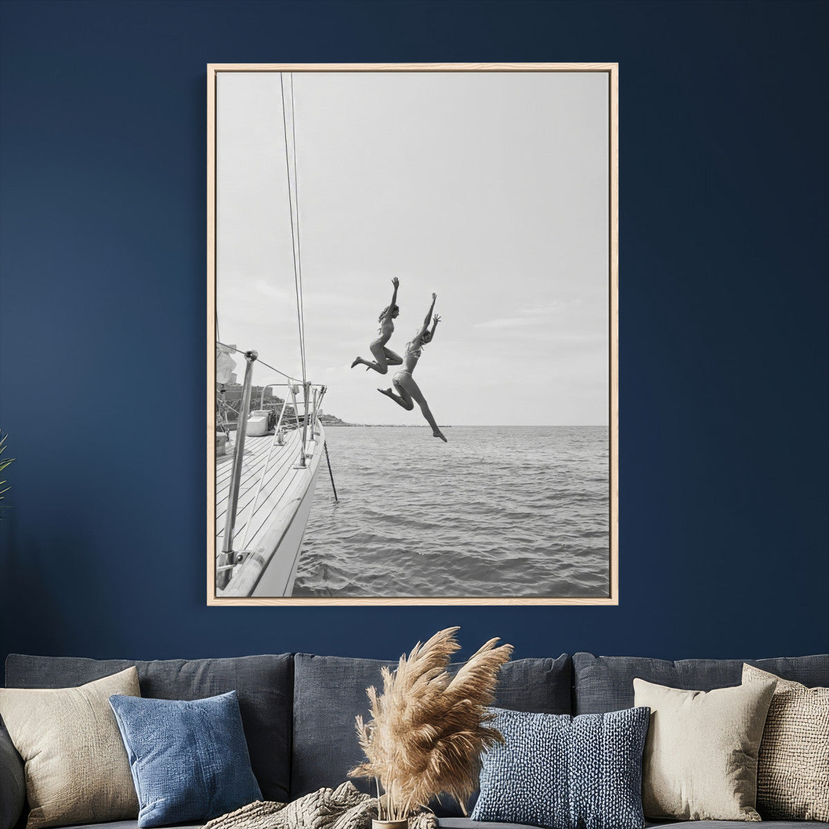 Ocean Dive Wall Art – Summer Splash Canvas Print, Waves &