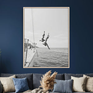 Ocean Dive Wall Art – Summer Splash Canvas Print, Waves &