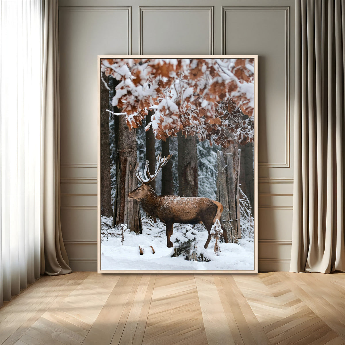 Serene Landscape Wall Art Canvas Print – Framed Winter