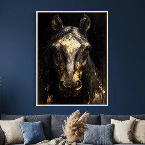 Abstract Horse Wall Art Canvas Print – Painting Style